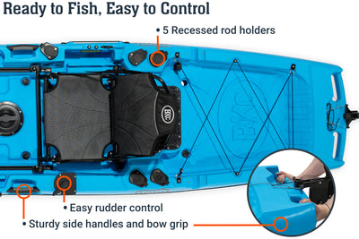 12.5 Pro Single Kayak with motor, fishing - Brooklyn Kayak Company