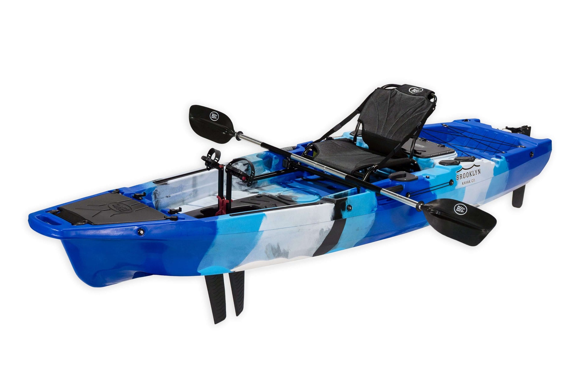 Brooklyn 10.5 Pro Single Pedal Kayak (PK11), blue camo - Brooklyn Kayak Company