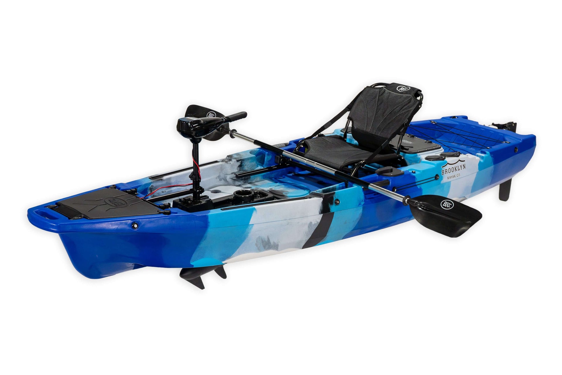 Brooklyn 10.5 Pro Motorized Single Kayak, blue camo - Brooklyn Kayak Company