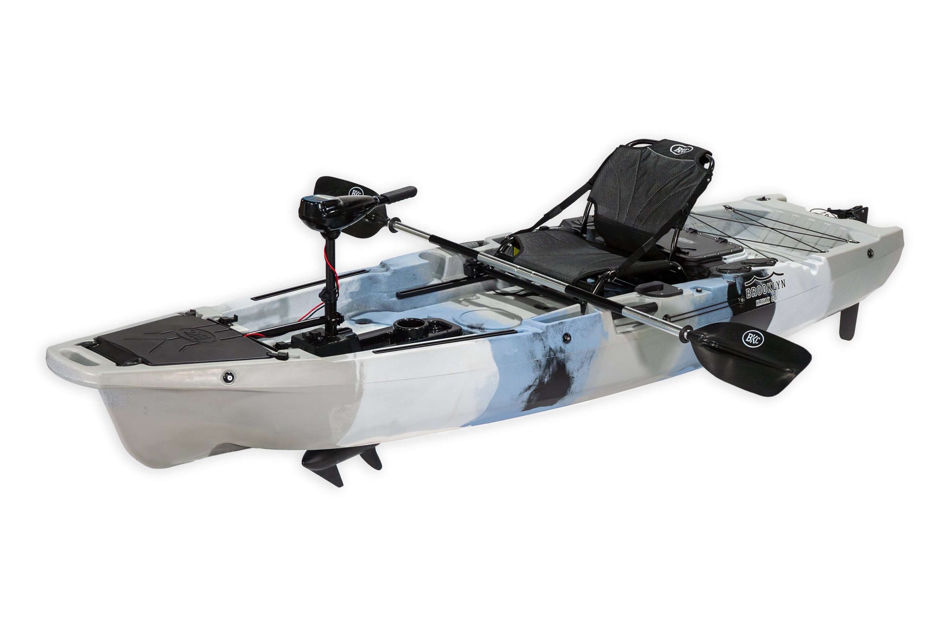 Brooklyn 10.5 Pro Motorized Single Kayak, gray camo - Brooklyn Kayak Company