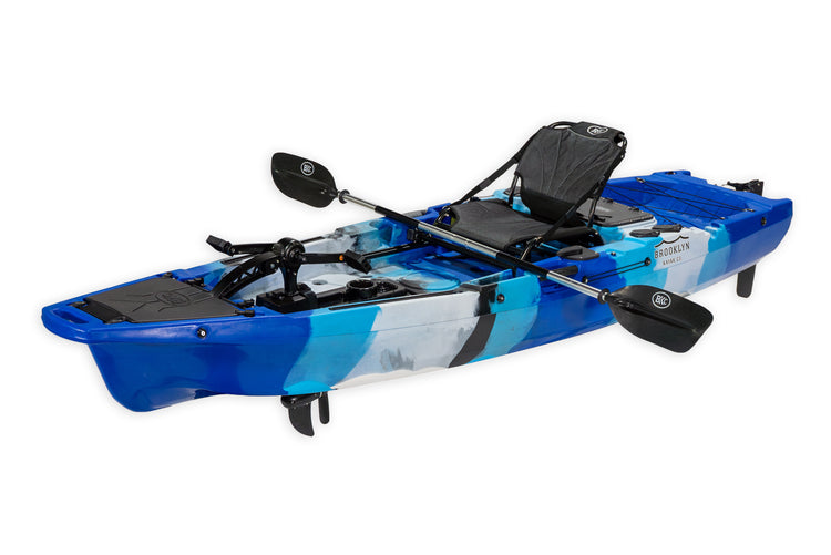 Brooklyn 10.5 Pro Single Pedal Kayak (PK11), blue camo - Brooklyn Kayak Company