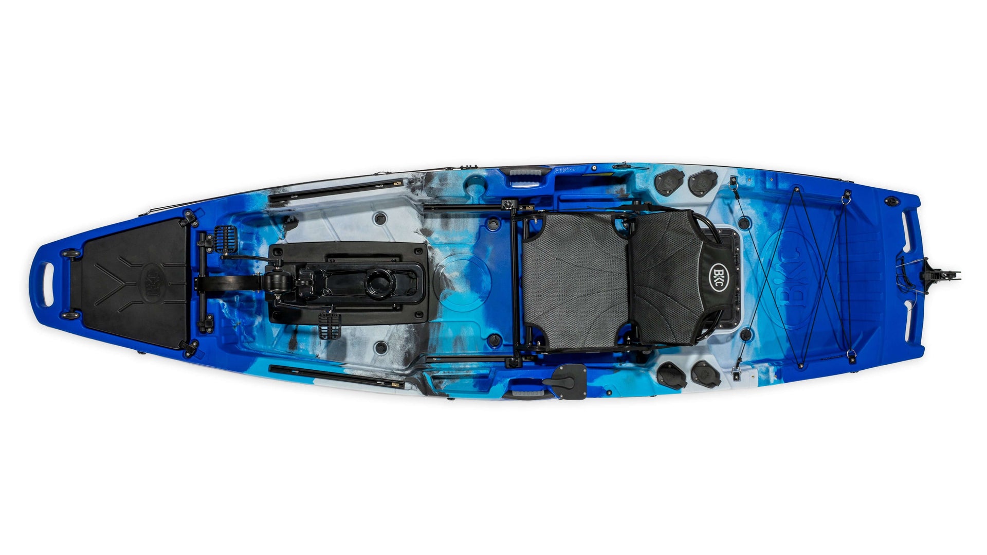 Brooklyn 10.5 Pro Single Pedal Kayak (PK11), blue camo - Brooklyn Kayak Company