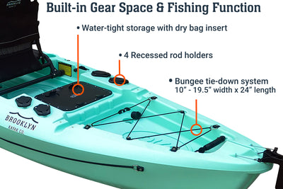 12.0 Pro Single Pedal Kayak fishing function - Brooklyn Kayak Company