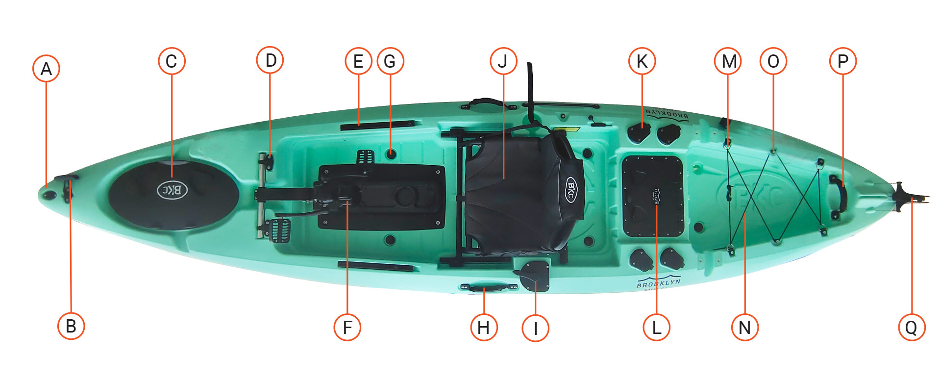 pro single pedal kayak features - Brooklyn Kayak Company