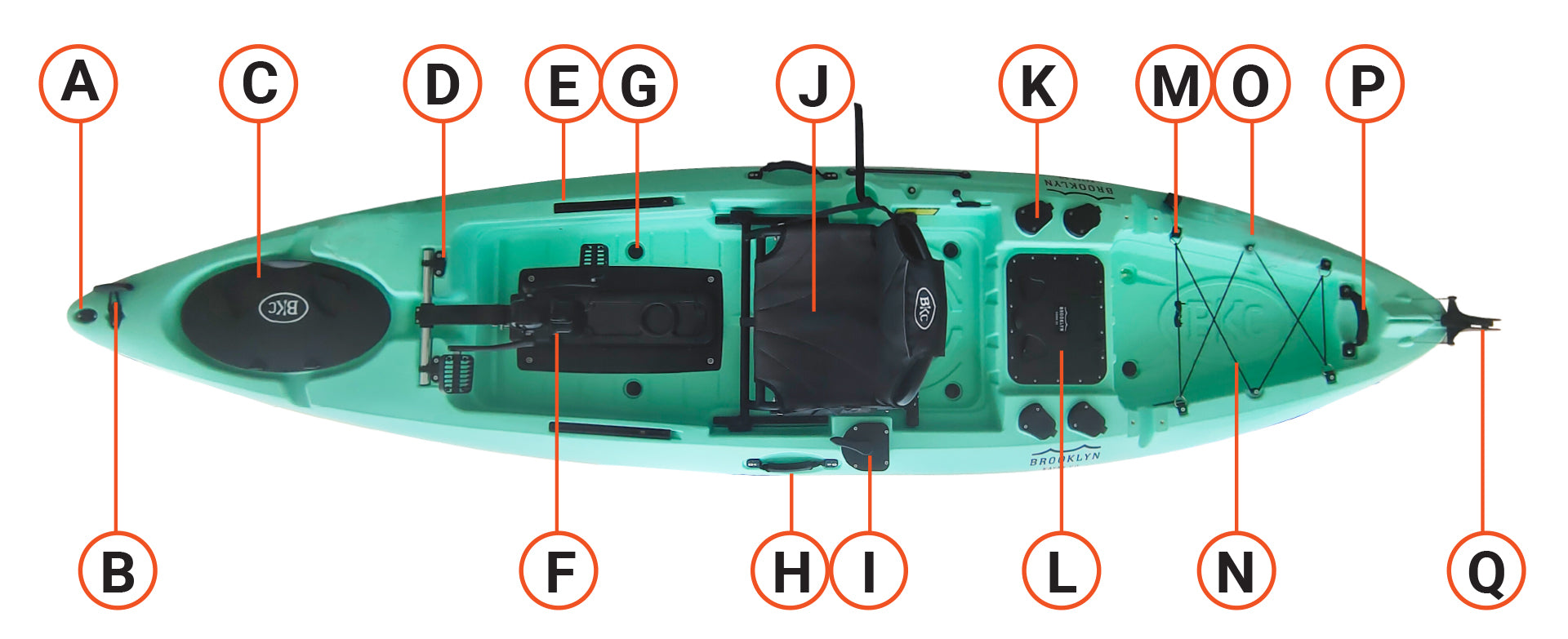 pro single pedal kayak features - Brooklyn Kayak Company