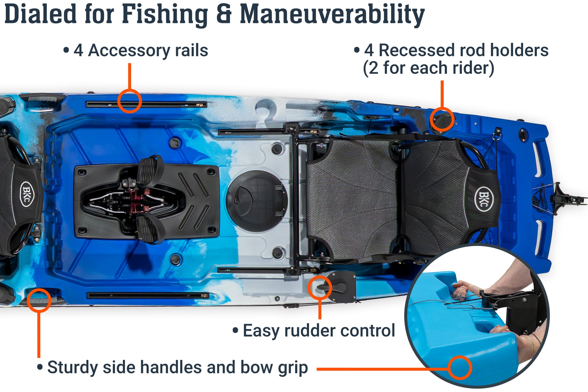 14.0 Pro Tandem Flipper Pedal Kayak, fishing - Brooklyn Kayak Company