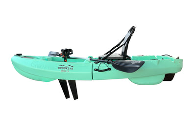 8.0 single foldable pedal kayak, side view- tahiti - Brooklyn Kayak Company