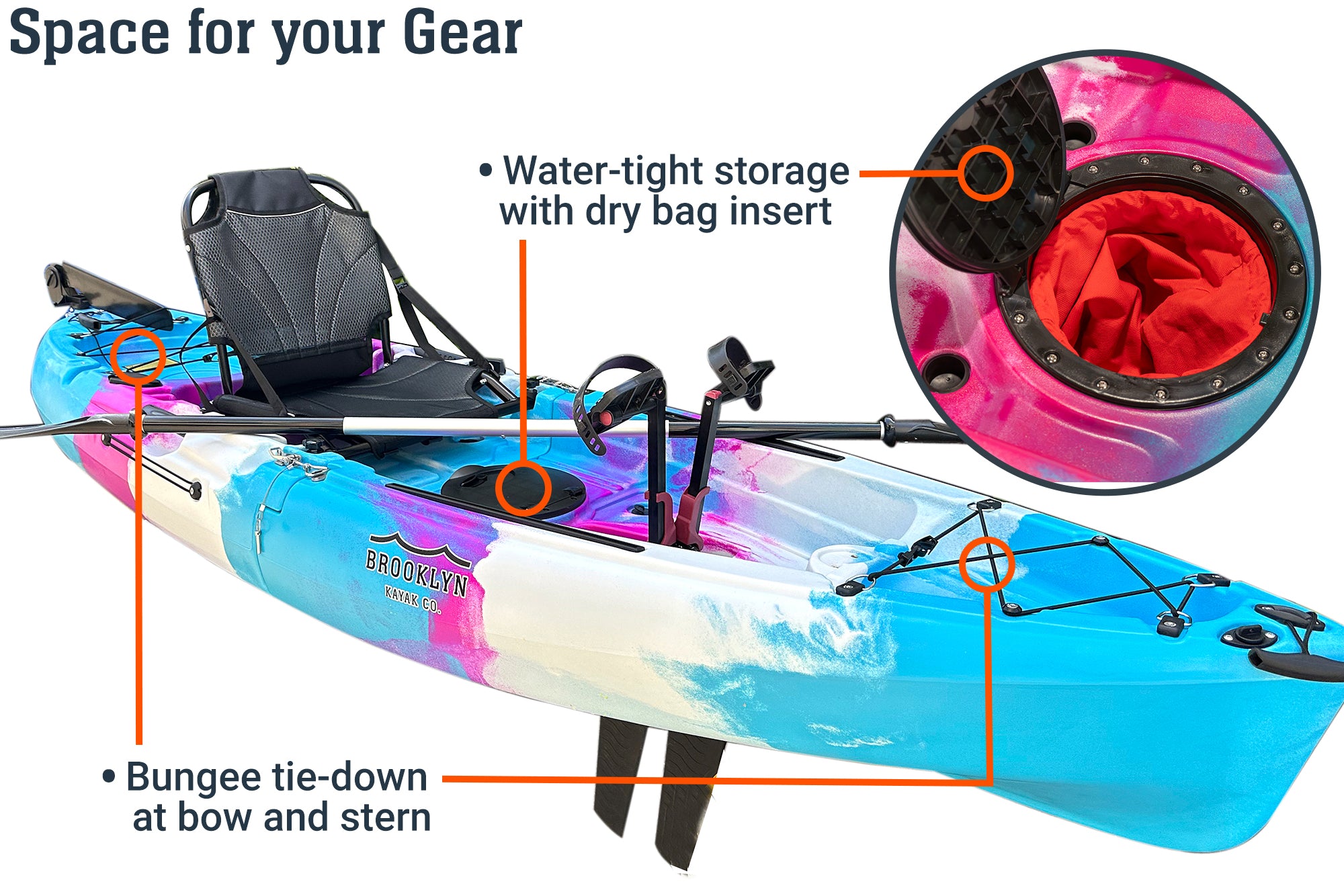 BKC MPK9 Modular Pedal Kayak - Brooklyn Kayak Company