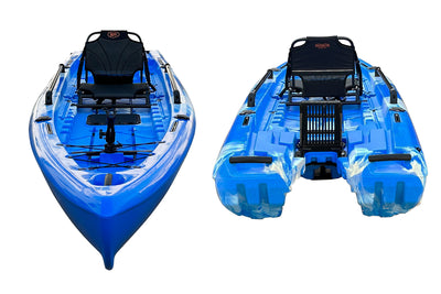 Brooklyn 13.0 Single Skiff Hybrid Kayak, blue typhoon - Brooklyn Kayak Company