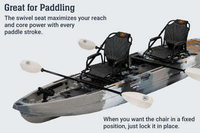 Brooklyn Kayak Company swivel seat maximizes core power with each paddle stroke