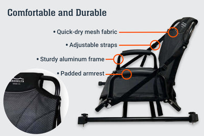 swivel kayak seat comfortable and durable - Brooklyn Kayak Company