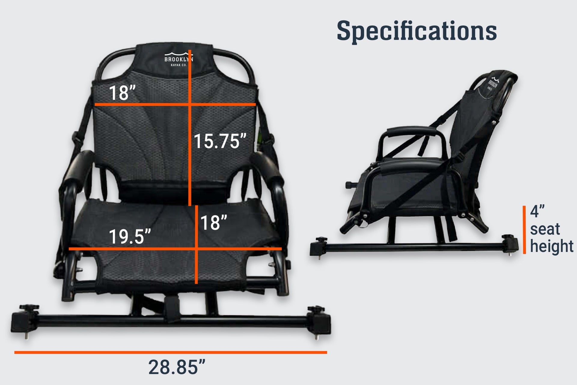 BKC Swivel Kayak Seat for Pedal Kayaks