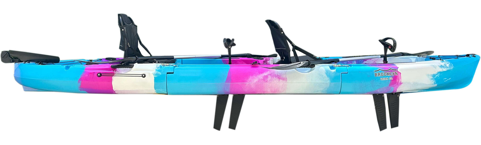 Brooklyn 13.0 3pc Tandem Modular Pedal Kayak (MPT13), purple camo - Brooklyn Kayak Company