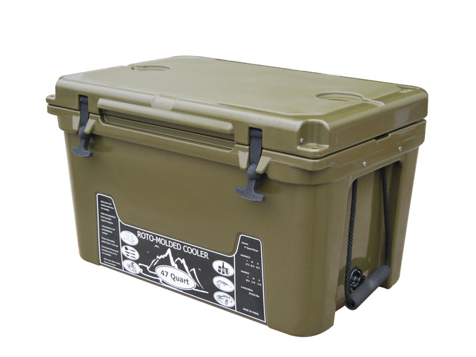 BKC RC291 Multi-Day Camping and Fisherman's Cooler, Gray Camo / 45L