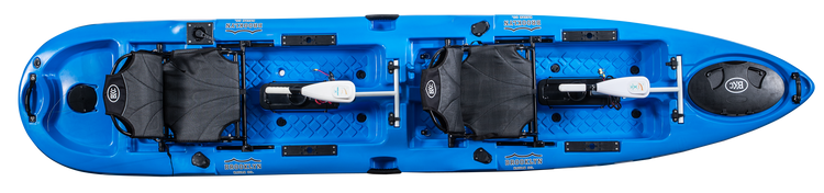 BKC PK14 Tandem Fishing Kayak with Trolling Motor - Brooklyn Kayak Company