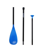 Load image into Gallery viewer, BKC fiberglass SUP 3 piece paddle with adjustable shaft and maximum stability
