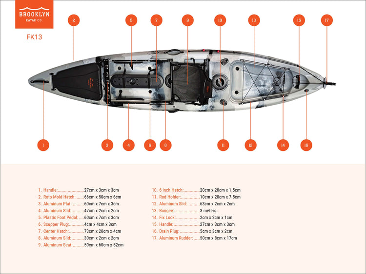 BKC FK13 13-foot Single Sit on Top Fishing Kayak Specs