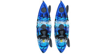 Load image into Gallery viewer, BKC FK184 Angler Sit-On-Top Single Fishing Kayaks TWO-PACK, blue camo - Brooklyn Kayak Company
