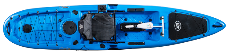 BKC PK13 Single Kayak with Trolling Motor blue - Brooklyn Kayak Company