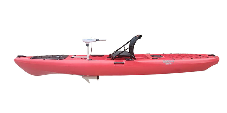 BKC PK13 Single Kayak with Trolling Motor red - Brooklyn Kayak Company
