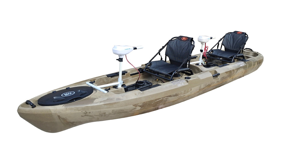 BKC PK14 Tandem Kayak with Trolling Motor - Brooklyn Kayak Company