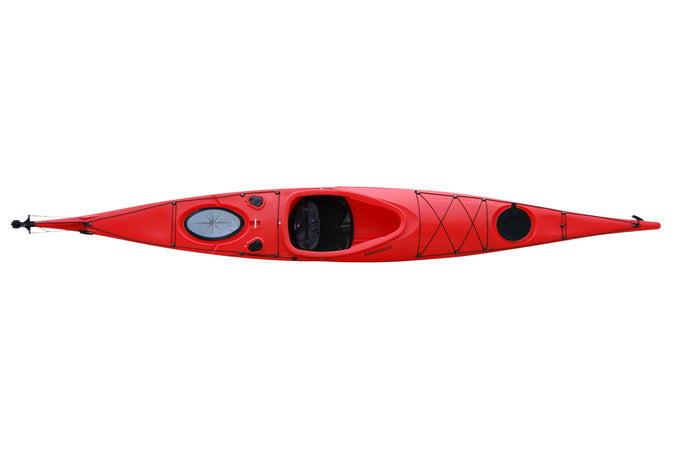 BKC SK287 Angler Touring Kayak – 14.75-Foot Solo Distance Sit-In Travel Kayak for Open Water Paddling, Collapsible Paddle Included - Brooklyn Kayak Company