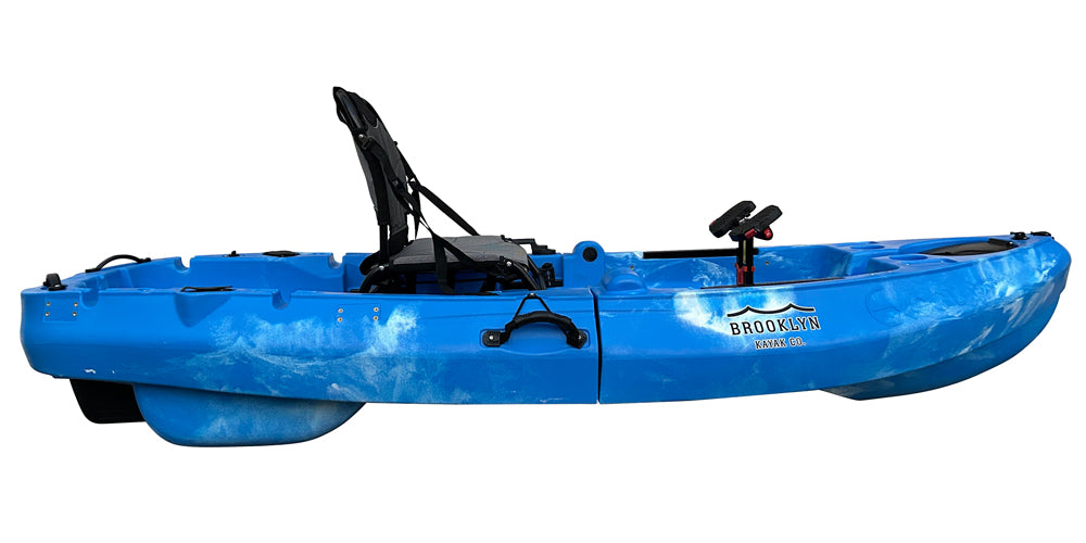 BKC FPK8  8-foot Single Foldable Kayak w/ Pedal Drive, Paddle & Seat Included