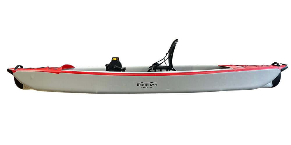 inflatable kayak pedal drive BKC IN13 Inflatable Pedal Kayak, 13-foot Single Inflatable Kayak, Pedal-Drive, Seat & Paddle Included