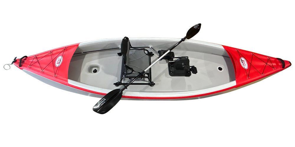 BKC IN13 Inflatable Pedal Kayak, 13-foot Single Inflatable Kayak,  Pedal-Drive, Seat & Paddle Included