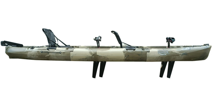 14ft Raptor Tandem or Solo Modular Raptor Fin Drive Pedal Fishing Kayak |  520lbs Capacity | 3 Piece