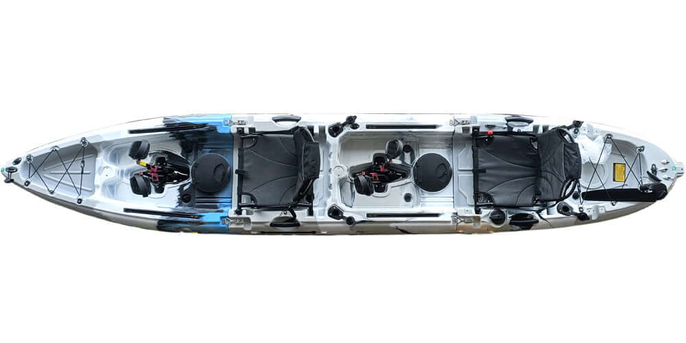 Brooklyn 13.0 3pc Tandem Modular Pedal Kayak (MPT13), storm surge - Brooklyn Kayak Company