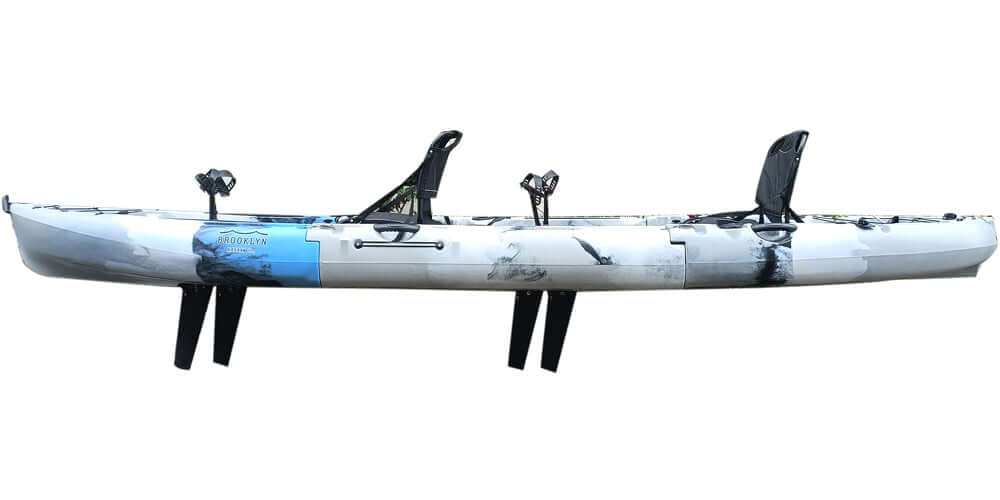 Brooklyn 13.0 3pc Tandem Modular Pedal Kayak (MPT13), storm surge - Brooklyn Kayak Company