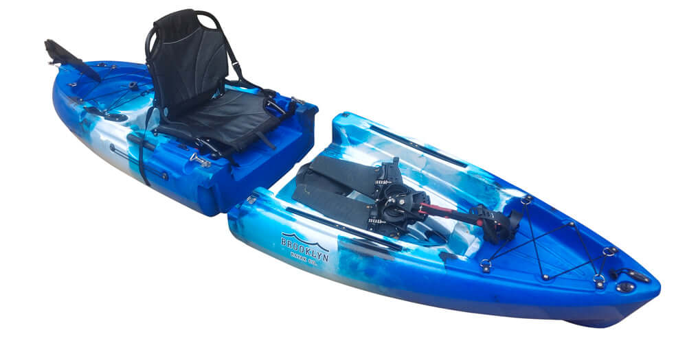 BKC MPK9 Modular Pedal Kayak, blue camo - Brooklyn Kayak Company