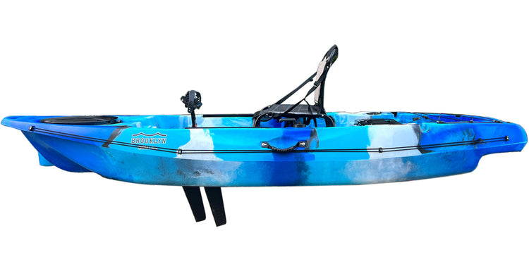 BKC PK10 Pedal Fishing Kayak, blue camo - Brooklyn Kayak Company