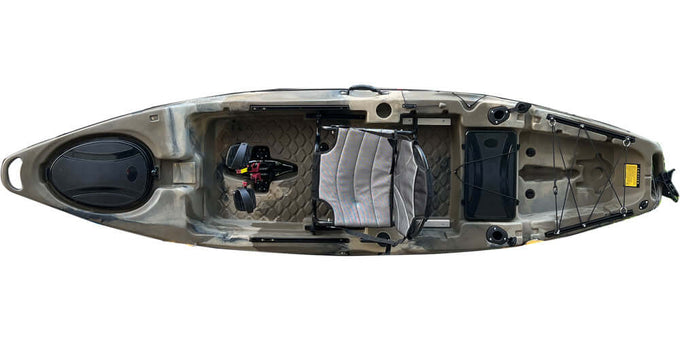 BKC PK10 Pedal Fishing Kayak, green camo - Brooklyn Kayak Company