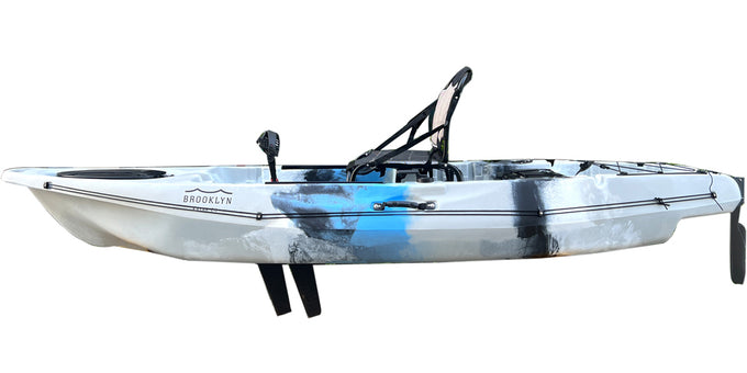 BKC PK10 Pedal Fishing Kayak, grey camo - Brooklyn Kayak Company