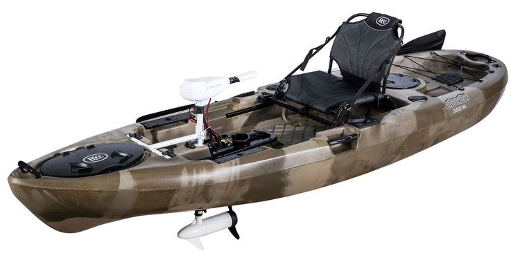 BKC PK11 Single Kayak with Trolling Motor - Brooklyn Kayak Company