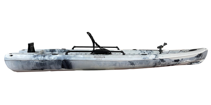 Brooklyn 13.0 Single Skiff Hybrid Kayak, gray camo - Brooklyn Kayak Company