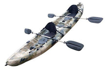 Load image into Gallery viewer, BKC TK219 12.5-foot Tandem 2 or 3 Person Sit On Top Fishing Kayak w/ Padded Seats and Paddles - Brooklyn Kayak Company

